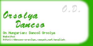 orsolya dancso business card