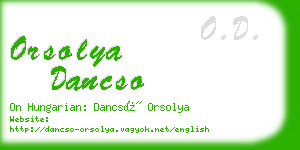 orsolya dancso business card